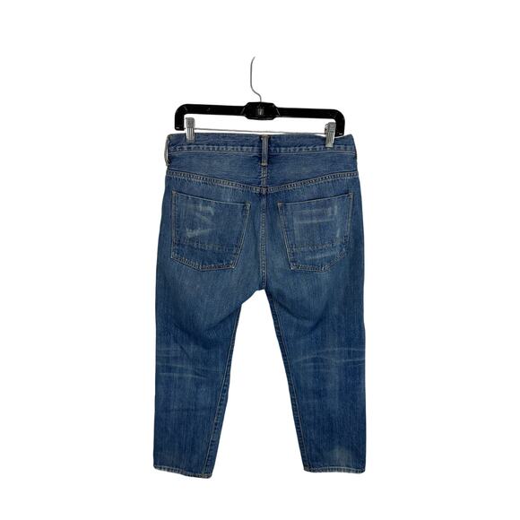 Vince Union Slouch Distressed Jeans In Heritage Size 27 Japanese Selvedge Denim - Picture 3 of 16